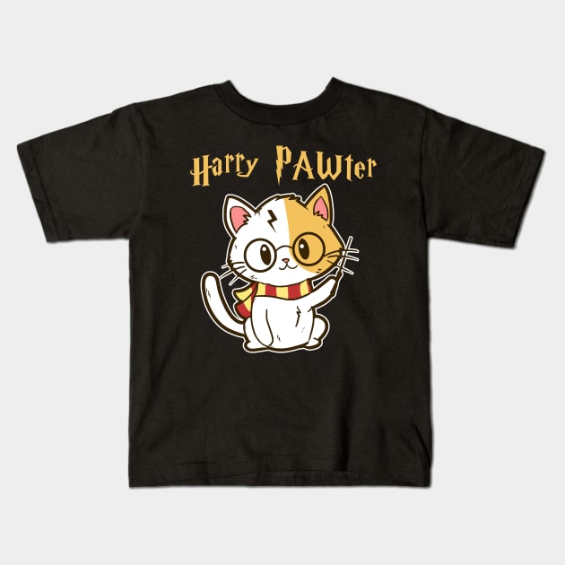 Harry Pawter Kids T-Shirt by JDaneStore